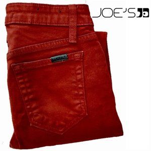 Joe's Jeans Red Skinny Ankle Jeans Ruched